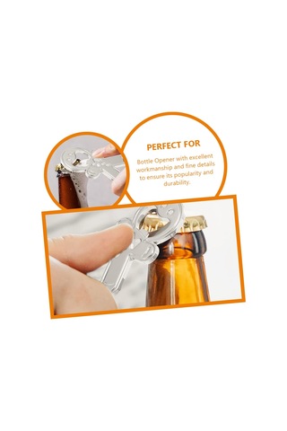 Seyahat Ve Kamp İçin Kolay Temizlenen Güçlü Metal Bira Şişe Açacağı Anahtarlık Aksesuarı Diğer