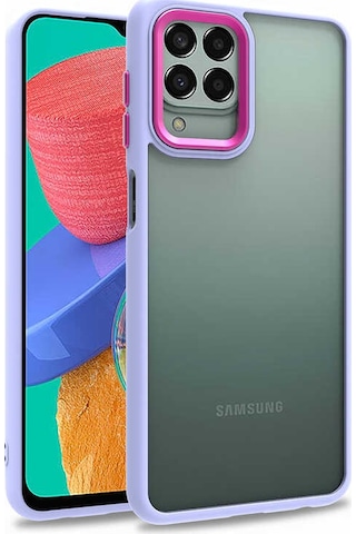Zore Galaxy Uyumlu M33 Kılıf Flora Kapak - Lila Lila
