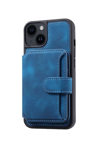 Teleplus Apple Uyumlu iPhone 15 Kılıf H67 Kartlıklı Cüzdanlı Kılıf