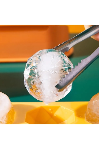 13 Bölmeli Kristal Tasarım Buz Topu Yapma Kalıbı Al4340 Kırmızı