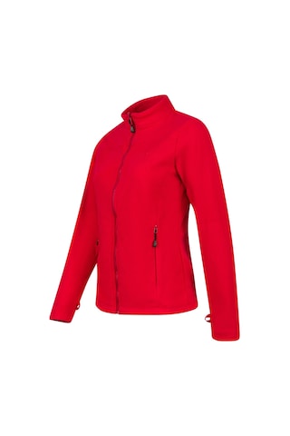 2as Cara Kadın Tam Fermuarlı İnce Polar Sweatshirt Kırmızı