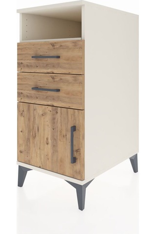 Kronos Komodin Tek Raflı 2 Çekmeceli Tek Kapaklı 44x59x96 Aytaşı-çam Aytası