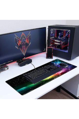 Oyuncu Mouse Pad'i, Xxl Büyük Mouse Pad 900x400mm, Bilgisayar Klavye Mouse Pad'i, Kaymaz Mouse