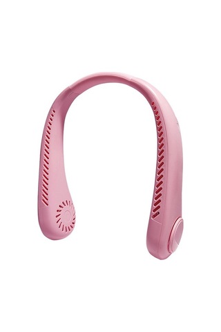 Taşınabilir Mini Boyun Fanı 1200mah Usb Şarj Edilebilir 3 Hızlı Spor Fanı-d 4710 Pembe