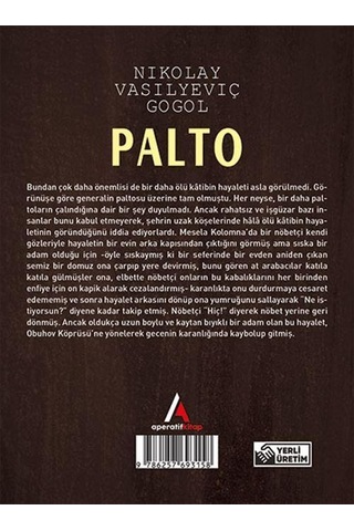 Palto - Nıkolay Vasılyevıç Gogol - Cep Boy Aperatif Tadımlık Kita