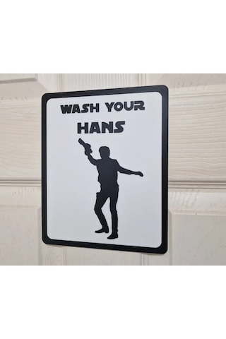 Wash Your Hans Star Wars Temalı Banyo Tuvalet Duvar Süsü Dekor