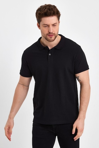 Nemonti Premium Penye Polo Yaka T-shırt Siyah