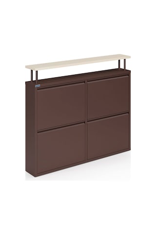 Ceha Tablalı 4'lü Metal Ayakkabılık - Kahverengi K.AYK-2.4/J/P 8317
