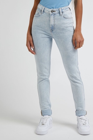 Lee Scarlett Skinny Fit Dar Kesim Yüksek Bel Çok Dar Paça Mavi Kadın Esnek Jean Denim Kot Pantolon L626GWC36 Mavi