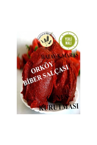 Orköy Güneş Kurutması Tatlı Biber Salçası 5 Kg