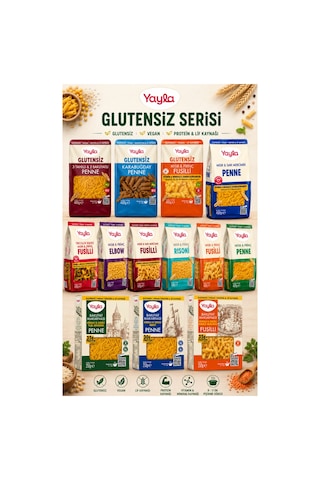 13 Lü Doğal Glutensiz Makarna Serisi 10x400 Gr+bakliyat Makarnası3x250 Gr 13 Lü Doğal Glutensiz Makarna Serisi 10x400 Gr+bakliyat Makarnası3x250 Gr