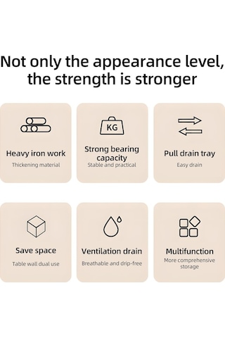 Novahub Mutfak Lavabo Sepeti Organizatörü, Karbon Çelik, Duvara Monte/tezgah Üstü, Havlu Askısı, Sünger Tutucu, Damla Tepsisi, Mutfak Organizasyonu, Sabun Fırçası Bez Askısı, Siyah Siyah