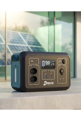 Orbus 1200w Taşınabilir Güç Kaynağı 1132wh Kapasiteli Güç İstasyonu