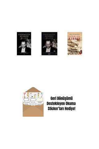 Fikrimizin Rehberi Ciltli + Fikrimizin Rehberi - Gazi Mustafa Kemal + Satılık Ada Kıbrıs + Okuma Sticker'ları