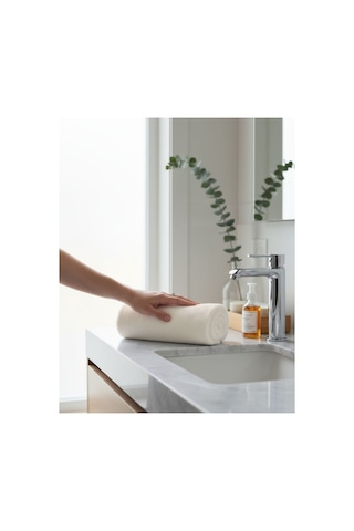 %100 Pamuk Velune Banyo Havlusu Kırık Beyaz 80x160 Otel Serisi Kırık Beyaz