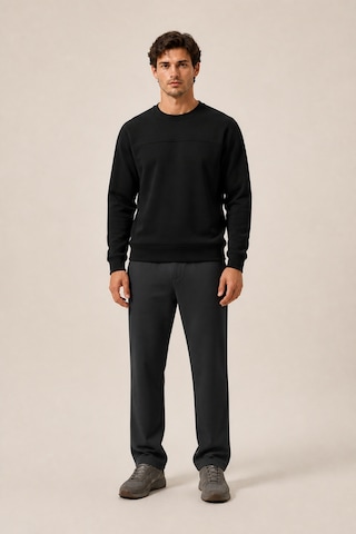 Redline Steni Yeni Sezon Erkek Regular Fit Kışlık Bisiklet Yaka Sweatshirt Siyah