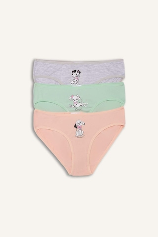Defacto Desenli Penye 3lü Slip Külot Kız Çocuk H5945a826smgr101 Gri-gr101