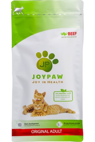 JOYPAW Süper Premium Sığır Etli Yetişkin Kısırlaştırılmış Kedi Maması 3 KG