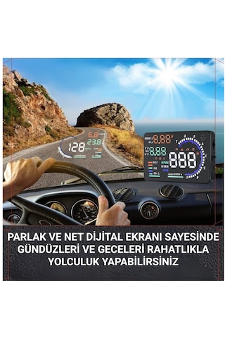 Multizone Hyundai Era-getz Hız Devir Su Sıcaklık Akü Yakıt Tüketimi Gps Gösterge Araba Obd2 Hud A8