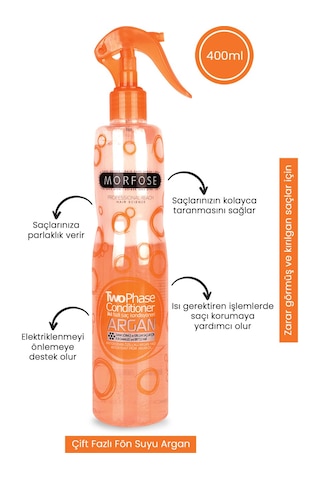 Elidor Collagen Blends Sülfatsız Saç Bakım Şampuanı Moisture Boom Yoğun Nem Terapisi 350 Ml + Morfose Argan Yağlı Fön Suyu Turuncu 400 Ml 2 Adet