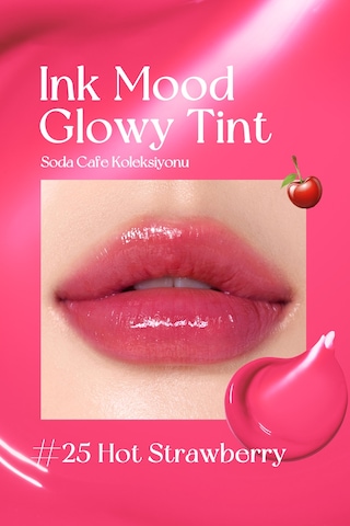 Peripera Ink Mood Glowy Tint 25 Hot Strawberry Soda Cafe