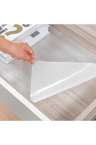 Herbert Weber Kaymaz Dolap Içi Şeffaf Çekmece Içi Raf Örtüsü Buzdolabı Mutfak Kullanımına Uygun 45cm X 10 Metre Şeffaf
