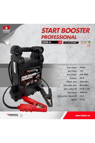 Volkher Booster Akü Takviye Cihazı 12 V - 2500 A