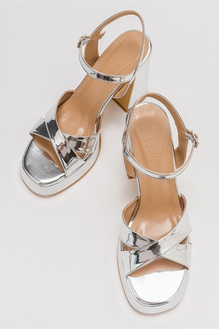 Henry Gümüş Kadın Platform Topuklu Ayakkabı Gümüş