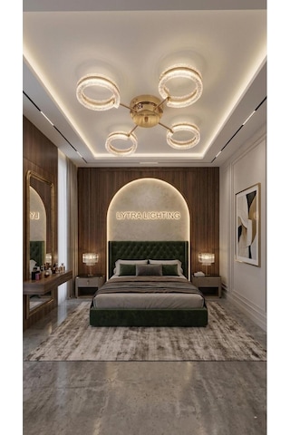 Aurea Model 4'lü Gold 3 Renk Modu Ledli Tavana Sıfır Salon Mutfak Çocuk Yatak Odası Led Avize Altın