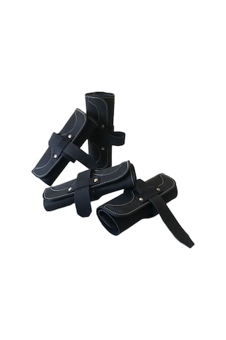 Özel Tasarım - Crazyhorse Deri Rulo Kalemlik - 8 gözlü - Lacivert