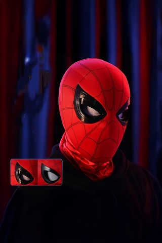 Spider-man Maskesi Örümcek Adam Maskesi- 3d Hareketli Göz Özellikli