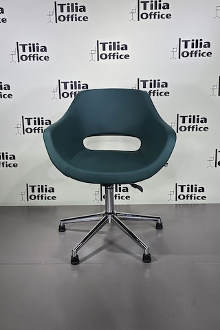 Monaco Çalışma Kesim Koltuğu Konik Sabit Ayak Koyu Yeşil