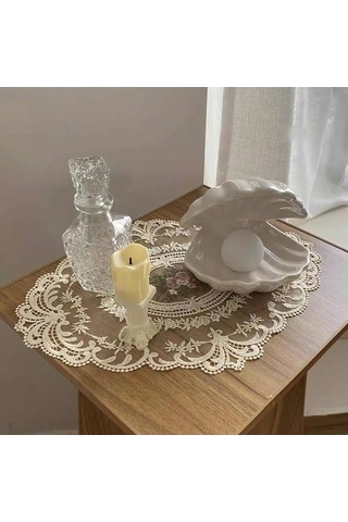 Ulzyvf Güzel Mutfak Peçeteleri - 2'li Set 30x41cm, Dekoratif Beyaz Elegant Beyaz