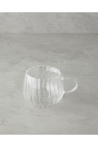 English Home Astral Borosilikat Cam Double Wall Kupa 180 Ml Şeffaf Şeffaf