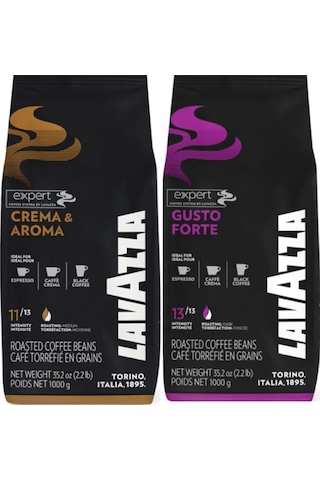 Lavazza Çekirdek Şöleni Paketi (Expert Gusto Forte 1 KG + Expert Crema Aroma 1 KG )