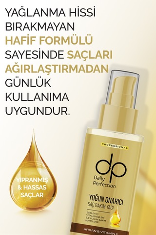 Saç Bakım Yağı Yoğun Onarıcı Argan Yağlı Ve E Vitaminli 100 Ml - Yıpranmış Saçlar