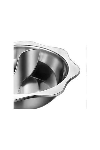 Restoran Ev İndüksiyonlu Pişirici İçin Paslanmaz Çelik Çift Lezzet Sıcak Tencere Kalınlaştırılmış Taban Diğer