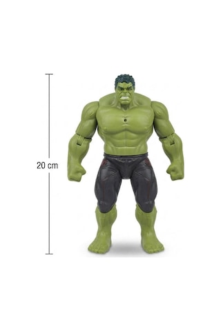 Işıklı Hulk Figürlü Hedefli 10 Adet Soft Mermili 38 Cm Dart Atan Oyuncak Silah Seti