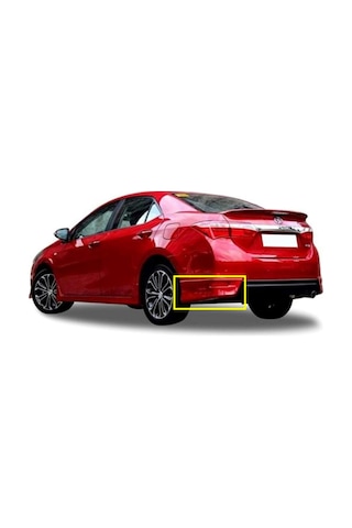 Toyota Corolla Twin Arka Tampon Flap Arka Flap 2013+ P. Black , Abs Plastik