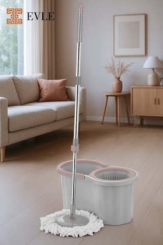 Lavine Premium 360 Mop Temizlik Seti 16 L, Gri, Paslanmaz Sap