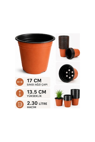 Üretim Saksısı 50 Adet 17 Cm Thermoform Saksı