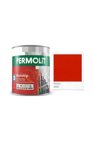 Permolit Monotip Astarlı Antipas Boya Kırmızı 0.75 Lt.
