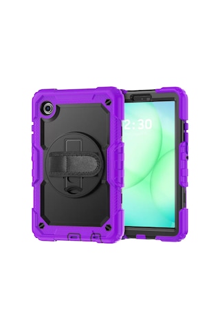 Newface Samsung Galaxy Uyumlu Tab A11 - Kılıf Amazing Tablet - Kapak - Mor Arka - Kapak