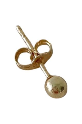 14 Ayar Altın 3 Mm Erkek Tek Küpe Sarı Altın