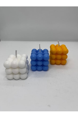 Ayz Mum Bubble Dekoratif Kokulu Mum 3'lü