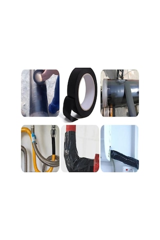 Siyah Pvc Bant 6 Adet 5cmx25m Izolasyon Bandı 50 Fbd59