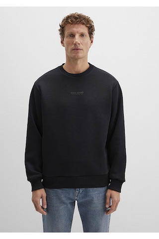 Mavi - Mavi Jeans Detaylı Siyah Sweatshirt 0s10586-900 Siyah