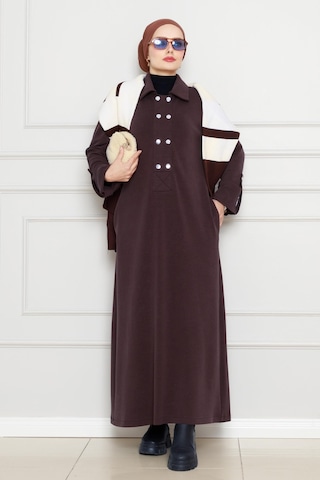 Cırt Cırtlı Oysho Elbise-kahverengi-4483 Kahverengi