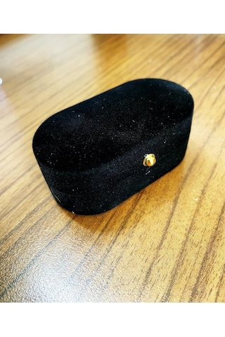 Siyah Kadife Hediye Bayan İnce Yüzük Kutusu Tkt01 Siyah