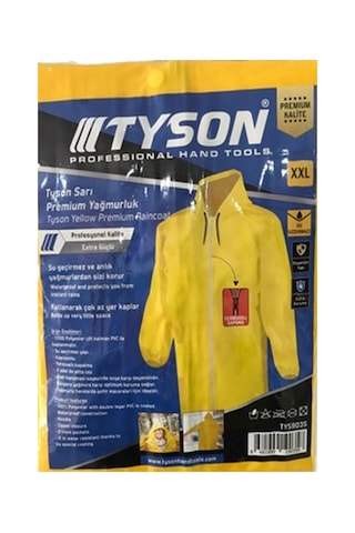 Tyson Premıum Yağmurluk Sarı Xxl 10 Adet